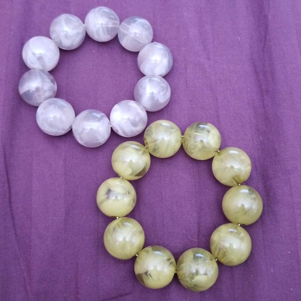 Bubble bead bracelets 2 piece